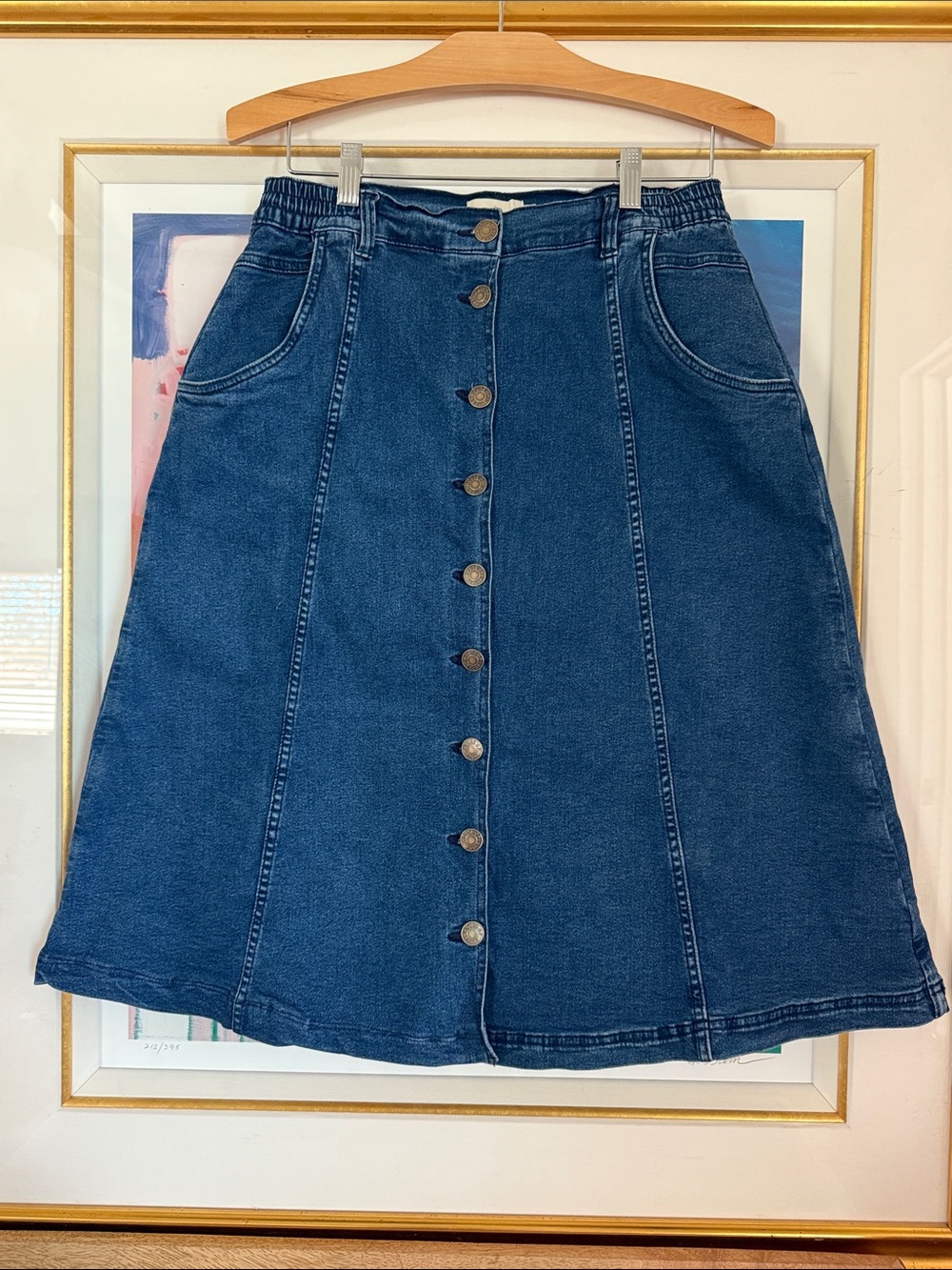 House of Braur Denim A-Line Skirt